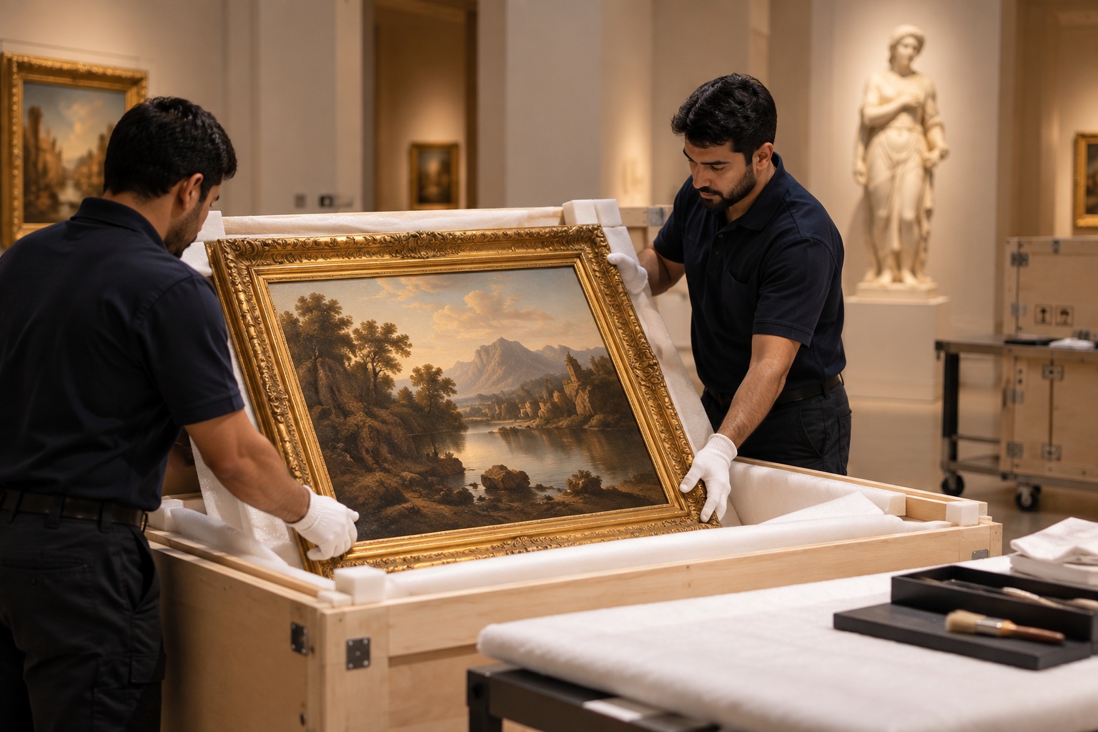 Art installation and exhibition logistics